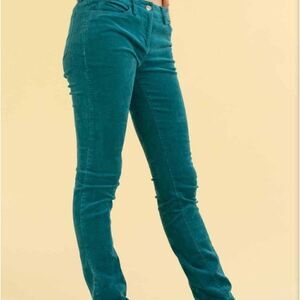 SO 15 Teal Corduroy Full Length Pockets Zipper Women’s Skinny Jeans